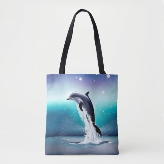 Dolfijn die in de oceaan springt tote bag (Voorkant)
