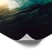 Dolfijn die uit het water springt poster (Hoek)