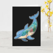 Dolfijn Dolfijnen Zee Dieren Ontwerp Cadeau-ideeën Kaart (Gele Bloem)