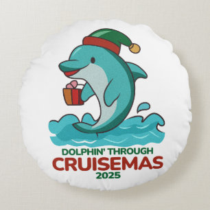 Dolfijn door Cruisemas 2025 Rond Kussen