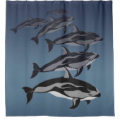 Dolfijn Douche Gordijn Dolfijn Art Badkamer Decor (Voorkant)