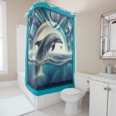 Dolfijn douchegordijn. douchegordijn (In situ)