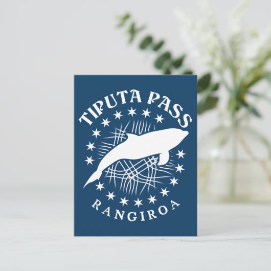 Dolfijn duiken Rangiroa Lagoon - Tiputa Pass Briefkaart (Staand voorkant)