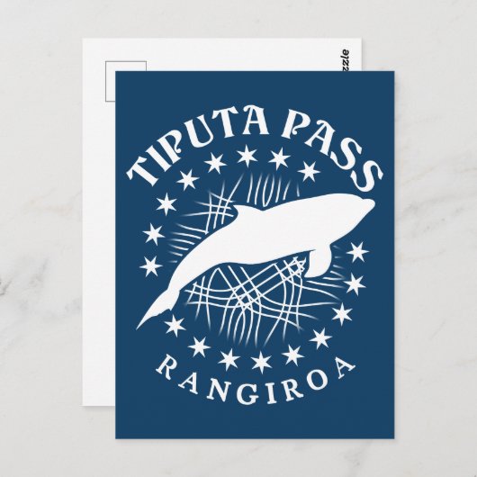 Dolfijn duiken Rangiroa Lagoon - Tiputa Pass Briefkaart (Voorkant / Achterkant)