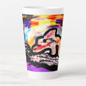 Dolfijn edelsteen latte mok (Voorkant)