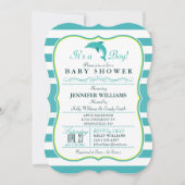 Dolfijn, Elegant, Nautisch Thema Baby shower Kaart (Voorkant)