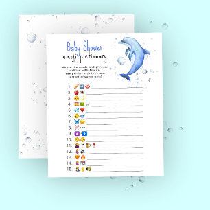 Dolfijn - Emoji fotospel baby shower