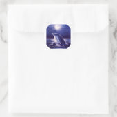 Dolfijn en Baby Ronde Sticker (Tas)