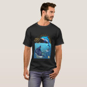 Dolfijn en Rog met Lotusbloem T-shirt (Voorkant volledig)