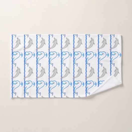 Dolfijn en Walvis Badhanddoek Set Bad Handdoek (Handdoek)