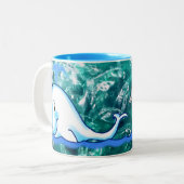 Dolfijn en walvis Kleurrijke Mok (Voorkant links)