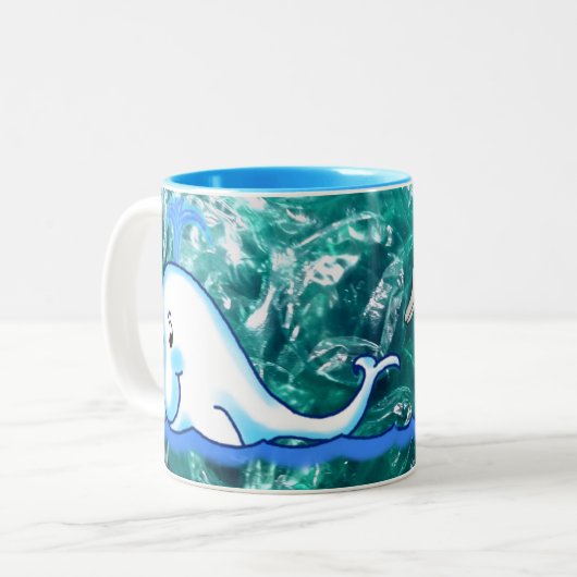 Dolfijn en walvis Kleurrijke Mok (Voorkant links)