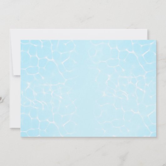 Dolfijn en zeemeermin verjaardagsuitnodiging Onder Kaart (Achterkant)