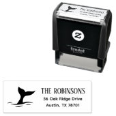 Dolfijn Familie Adres Zelf Inking Rubber Stamp Zelfinktende Stempel (In situ)