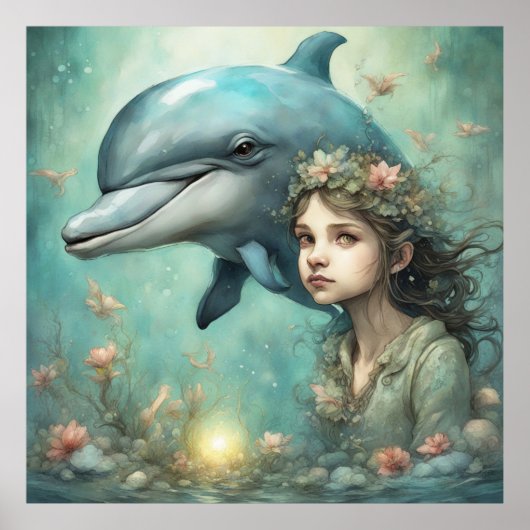 Dolfijn Fantasie 4 Poster (Voorkant)