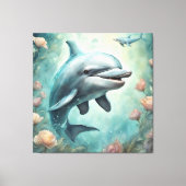 Dolfijn Fantasie 8 Canvas Afdruk (Voorkant)