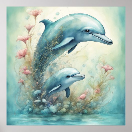Dolfijn Fantasie 9 Poster (Voorkant)
