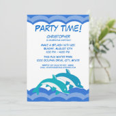 Dolfijn feestdag verjaardag kaart (Staand voorkant)