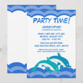 Dolfijn feestdag verjaardag kaart (Voorkant / Achterkant)