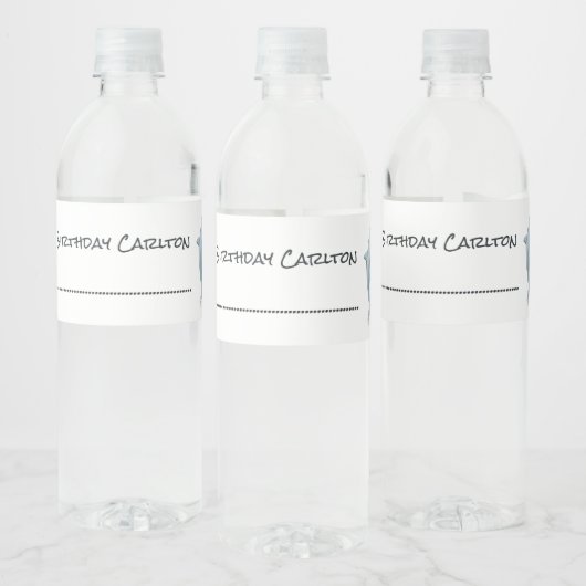 Dolfijn Feestje Kinderen Persoonlijk Waterfles Lab Etiket (Flessen)