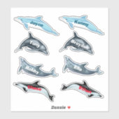 Dolfijn Feeststickers Met Namen Sticker (Vel)
