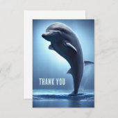 dolfijn flat bedankt kaart (Voorkant / Achterkant)