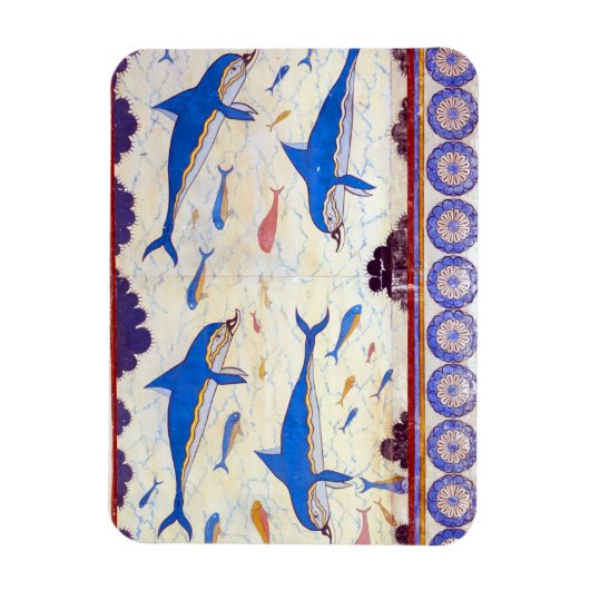 Dolfijn Fresco uit het Minoïsche Paleis van Knosso Magneet (Verticaal)