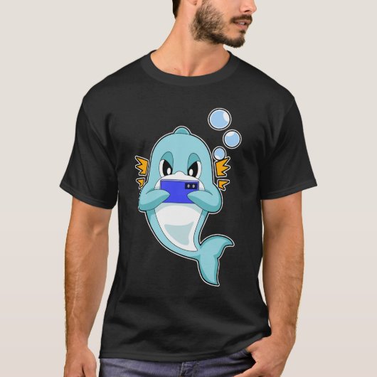 Dolfijn Gamer Smartphone T-shirt (Voorkant)