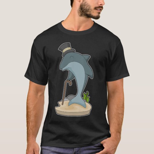 Dolfijn Gentleman Pet T-shirt (Voorkant)