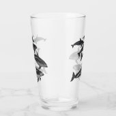 Dolfijn Glas Wit Gekantelde Dolfijn Art Brillen (Rechts)