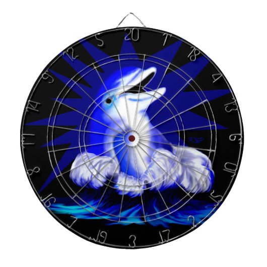 Dolfijn glimlachen dartbord (Voorkant)