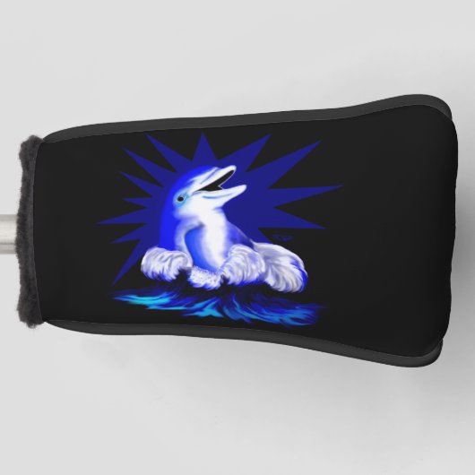 Dolfijn glimlachen golfheadcover (Voorkant)