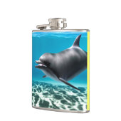 Dolfijn glimlachen heupfles (Links)