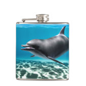 Dolfijn glimlachen heupfles (Voorkant)