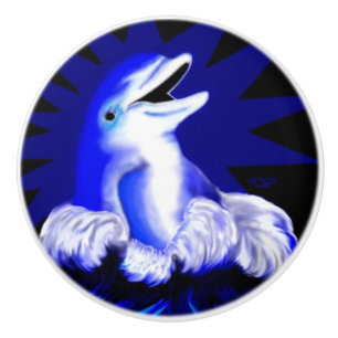 Dolfijn glimlachen keramische knop