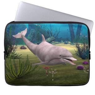 Dolfijn glimlachen laptop sleeve