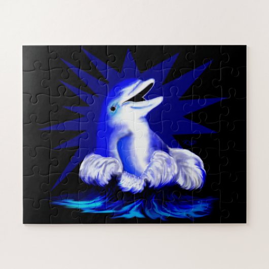 Dolfijn glimlachen legpuzzel (Horizontaal)