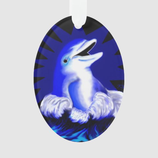 Dolfijn glimlachen ornament (voorkant)