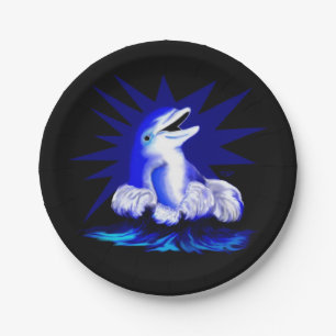 Dolfijn glimlachen papieren bordje