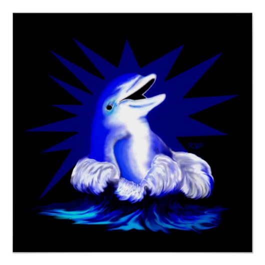 Dolfijn glimlachen perfect poster (Voorkant)