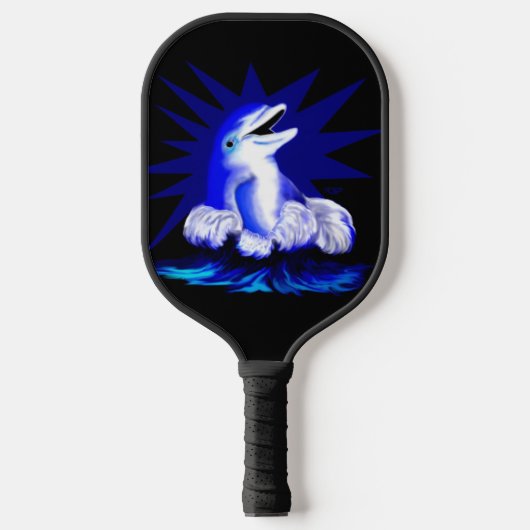 Dolfijn glimlachen pickleball paddle (Voorkant)