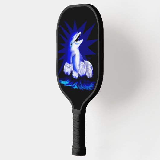 Dolfijn glimlachen pickleball paddle (Links)