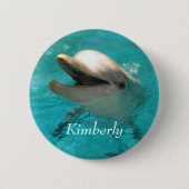 Dolfijn glimlachen ronde button 5,7 cm (Voorkant)
