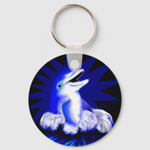 Dolfijn glimlachen sleutelhanger