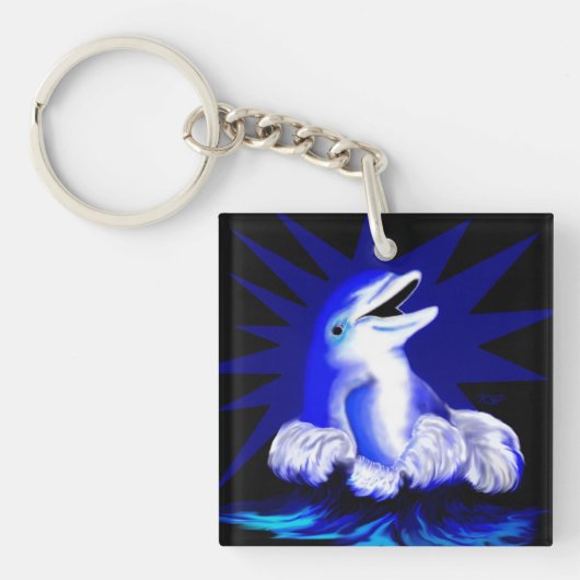 Dolfijn glimlachen sleutelhanger (Voorkant)