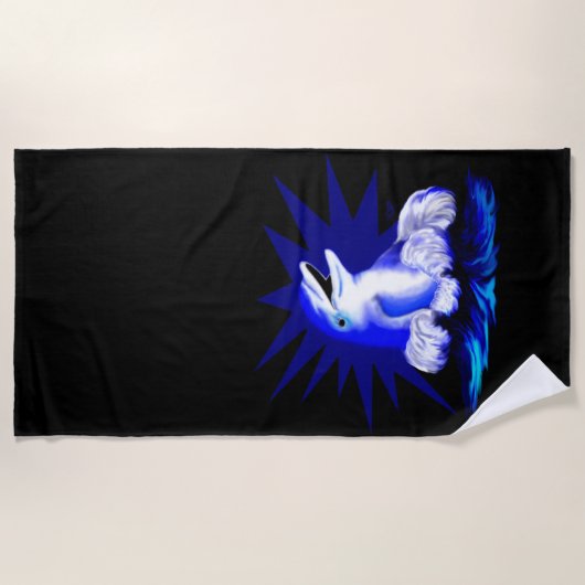 Dolfijn glimlachen strandlaken (Voorkant)