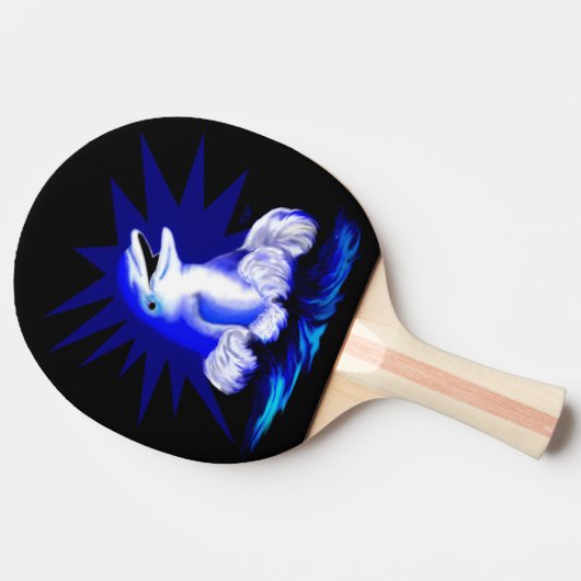 Dolfijn glimlachen tafeltennisbatje (Zijkant)