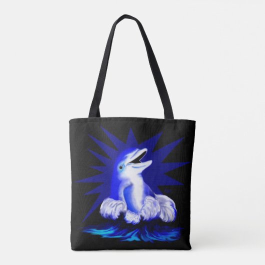 Dolfijn glimlachen tote bag (Achterkant)