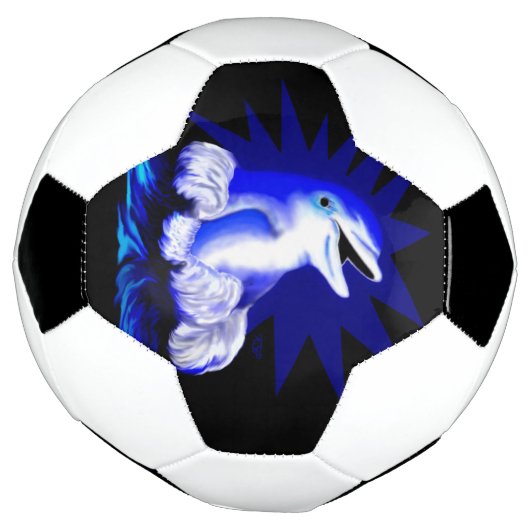 Dolfijn glimlachen voetbal (Gedraaid)
