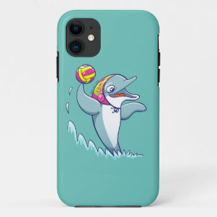 Dolfijn gooit de bal tijdens het waterpoloën Case-Mate iPhone case